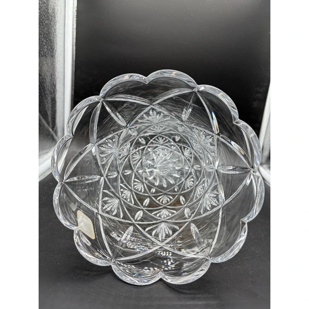 Shannon Crystal by Godinger Cornucopia Horn of Plenty 24% Lead Crystal Vase